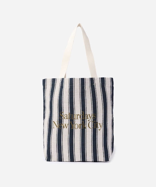 Saturdays NYC(サタデーズ ニューヨークシティ )の「Miller Stripe Tote Bag(トートバッグ・レディース・ブルー/ワイン・F)」の14枚目の写真
