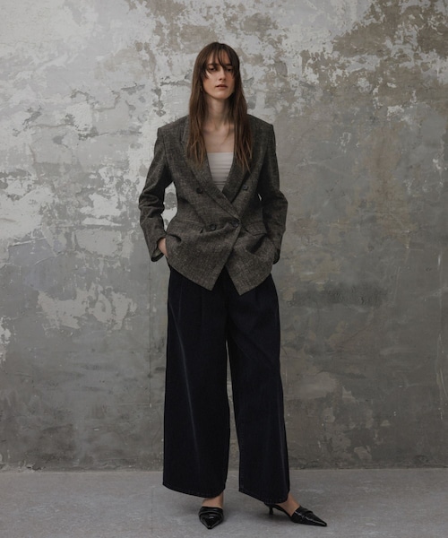 ADAM ET ROPE'（アダムエロペ）の「【EMOELLE】シルクネップテーラードジャケット（テーラードジャケット・レディース・ダークブラウン系/ベージュ/ベージュ系・36/38）」の18枚目の写真