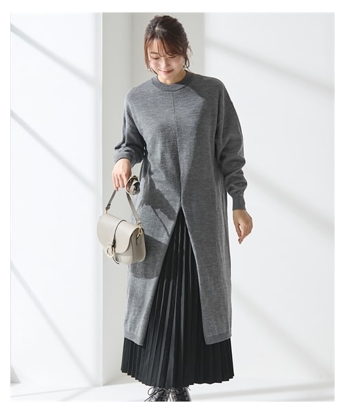 nissen（ニッセン）の「2点セット（ニットチュニック＋プリーツ