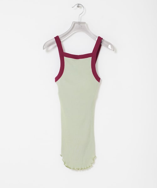 URBAN RESEARCH（アーバンリサーチ）の「HAKUJI　TWIST COTTON BRA AMESLE（キャミソール・レディース・IVORY/PISTACHIO・Free）」の2枚目の写真