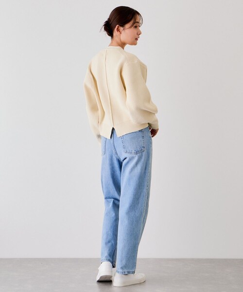 Jayro(ジャイロ)の「ビッグ釦柄切替バルーンカーディガン(カーディガン/ボレロ・レディース・ブラック/オフホワイト/オレンジ・F)」の19枚目の写真