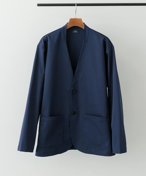 ITEMS URBANRESEARCH（アイテムズ アーバンリサーチ）の「『セットアップ対応』マシンウォッシャブルピケノーラペルジャケット（テーラードジャケット・メンズ・BLK/KHK/NVY・M/L）」の3枚目の写真