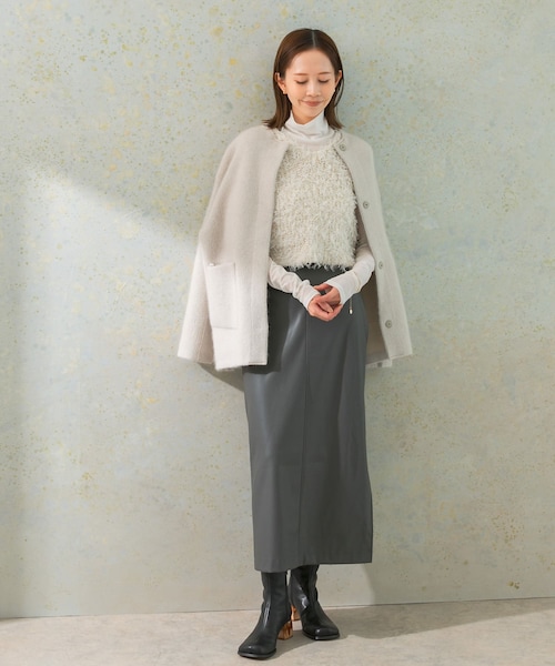 URBAN RESEARCH ROSSO（アーバンリサーチロッソ）の「エアリーニットジャケット（カーディガン/ボレロ・レディース・L/GRAY/YELLOW/MOCHA・FREE）」の7枚目の写真