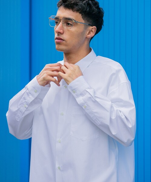 URBAN RESEARCH（アーバンリサーチ）の「new basic　THOMAS MASON OVER SHIRTS（シャツ/ブラウス・メンズ・ROYAL/WHITE/GREGE/LT BLUE/STRIPE/COCOA・S/M/L/XL）」の8枚目の写真