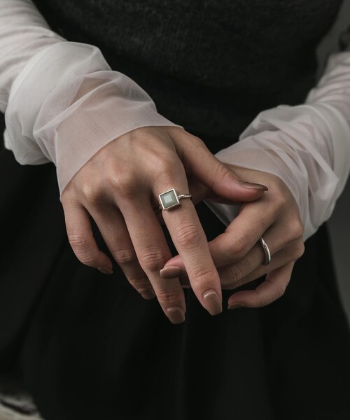 SMELLY（スメリー）の「SMELLY so’　square amazonite ring（リング・レディース・SL/GR・11）」の6枚目の写真