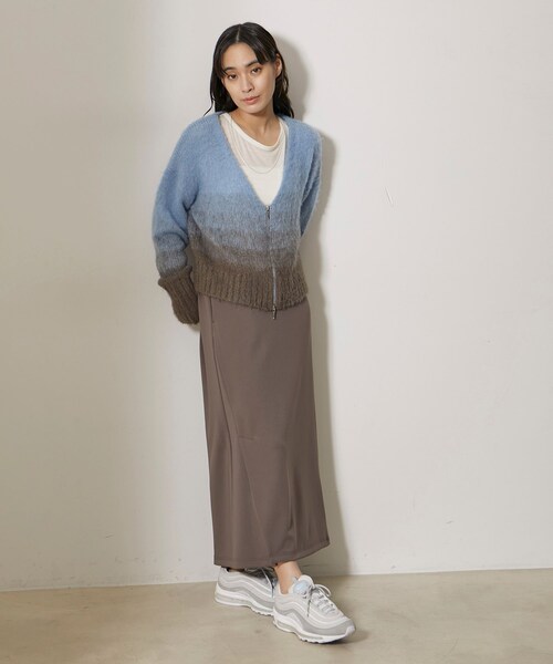 NERGY（ナージー）の「【skin wear】UV＆接触冷感＆保湿加工 Airy jerseyイージーラップスカート（スカート・レディース・イエロー/ブラウン・F）」の7枚目の写真