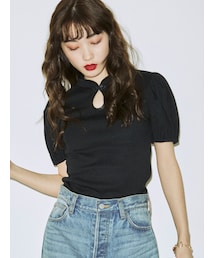 jouetie | パイピングパワショルチャイナトップス(Tシャツ/カットソー)