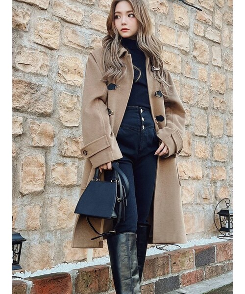 RESEXXY（リゼクシー）の「ダッフルコート（ダッフルコート・レディース・ブラック/ベージュ/ミックス・F）」の9枚目の写真