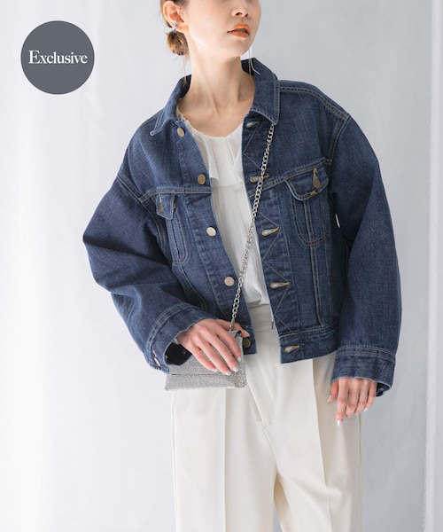 URBAN RESEARCH ROSSO（アーバンリサーチロッソ）の「『別注』Lee101×ROSSO　SHORT JACKET（デニムジャケット・レディース・ONE WASH/MEDIUMUSED・Short）」の2枚目の写真