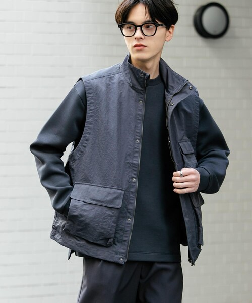 SENSE OF PLACE by URBAN RESEARCH(センスオブプレイスバイアーバンリサーチ)の「マルチポケットトラックベスト(テーラードジャケット・メンズ・BLACK/BLUE・M/L)」の18枚目の写真