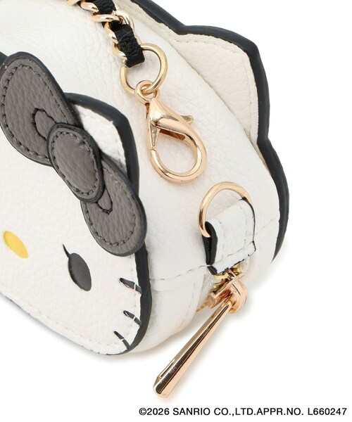 VIS(ビス)の「【HELLO KITTY×VIS】フェイスポーチチャーム(ポーチ・レディース・ブラック/オフホワイト・F)」の21枚目の写真