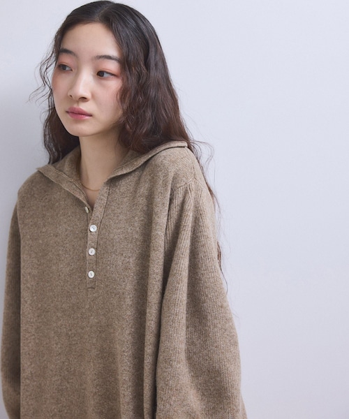 ADAM ET ROPE'（アダムエロペ）の「【WEB限定】2WAYニットポロワンピース（ワンピース・レディース・チャコール/グレー/ブラウン・F）」の19枚目の写真
