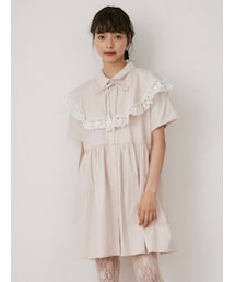 merry jenny | 2wayレースカラーミニワンピース 半袖(ワンピース)
