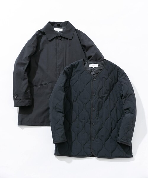 URBAN RESEARCH ROSSO（アーバンリサーチロッソ）の「3WAYステンカラーハーフコート ライナーセット（ステンカラーコート・メンズ・BLACK/CHARCOAL・M/L）」の10枚目の写真