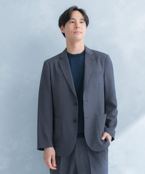 URBAN RESEARCH DOORS(アーバンリサーチドアーズ)の「LIFE STYLE TAILOR リネンライク千鳥柄コンフォータブルジャケット(テーラードジャケット・メンズ・GRAY/BROWN・S/M/L/XL)」の7枚目の写真
