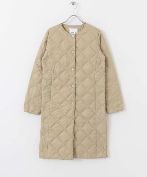 URBAN RESEARCH ROSSO（アーバンリサーチロッソ）の「TAION　CREW NECK LONG DOWN COAT（その他アウター・レディース・BLACK/GBEIGE/OFFWHITE/DCHOCO/BRICKBROWN/DNAVY・M/L）」の5枚目の写真