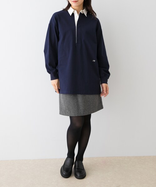URBAN RESEARCH ROSSO（アーバンリサーチロッソ）の「F by ROSSO　ラガーチュニックプルオーバー（Tシャツ/カットソー・レディース・BEIGE/NAVY・FREE）」の21枚目の写真