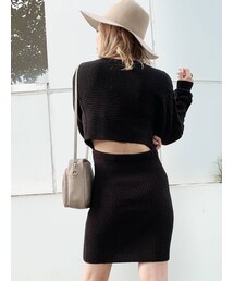 GYDA | バックオープンタイトニット ワンピース(ワンピース)