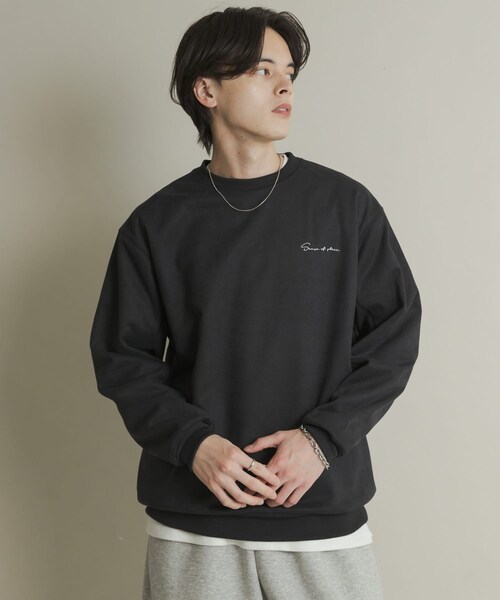 SENSE OF PLACE by URBAN RESEARCH(センスオブプレイスバイアーバンリサーチ)の「『ユニセックス』シシュウフェイクスエードクルーネックスウェット(スウェット・メンズ・GRAY/CHARCOAL/D.BROWN/GREIGE・M/L)」の12枚目の写真