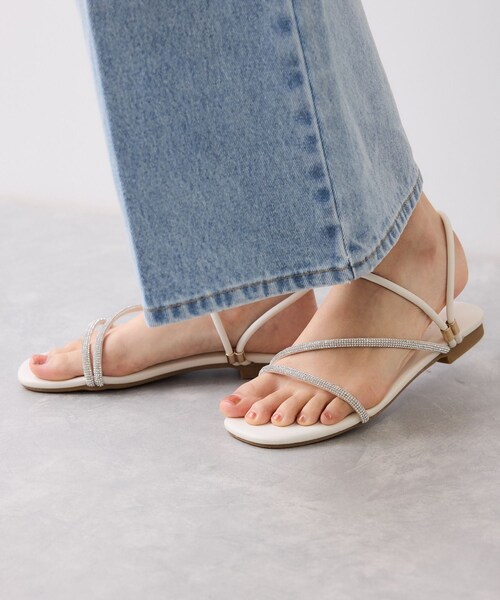 VIS（ビス）の「ラインストーンサンダル/2WAY（サンダル・レディース・ブラック/キナリ・L/M）」の12枚目の写真