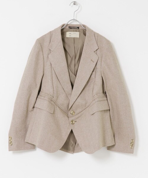 THE GOODLAND MARKET（ザグッドランドマーケット）の「77circa　make v shape tweed jacket（テーラードジャケット・レディース・brown1/brown2/brown3/brown4・one）」の16枚目の写真