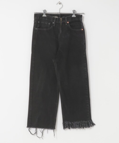 THE GOODLAND MARKET（ザグッドランドマーケット）の「fringe denim PT-BLACK（デニムパンツ・レディース・black1/black2/black3/black4/black5/black6/black7/black8/black9/black10/black11/black12/black13/black14/black15・26/28）」の7枚目の写真