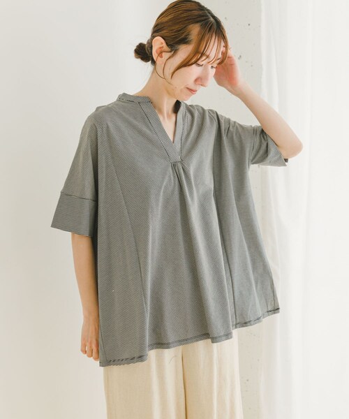 ITEMS URBANRESEARCH（アイテムズ アーバンリサーチ）の「フハクライクスキッパープルオーバー（Tシャツ/カットソー・レディース・BLU/BLK/WHT・FREE）」の16枚目の写真