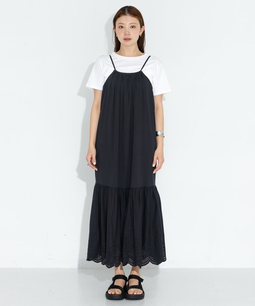 URBAN RESEARCH Sonny Label（アーバンリサーチサニーレーベル）の「シフリーコットンキャミワンピース（ワンピース・レディース・ブラウン/ブラック/オフ・FREE）」の22枚目の写真