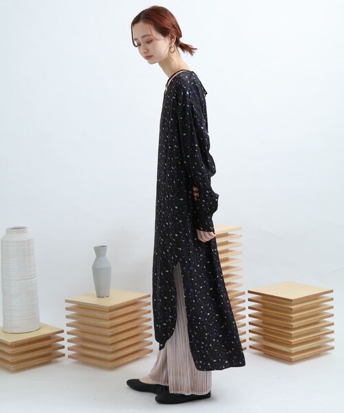 SENSE OF PLACE by URBAN RESEARCH(センスオブプレイスバイアーバンリサーチ)の「カラーダップルドットプリントシャツ(シャツ/ブラウス・レディース・BLACK/GREEN・FREE)」の6枚目の写真