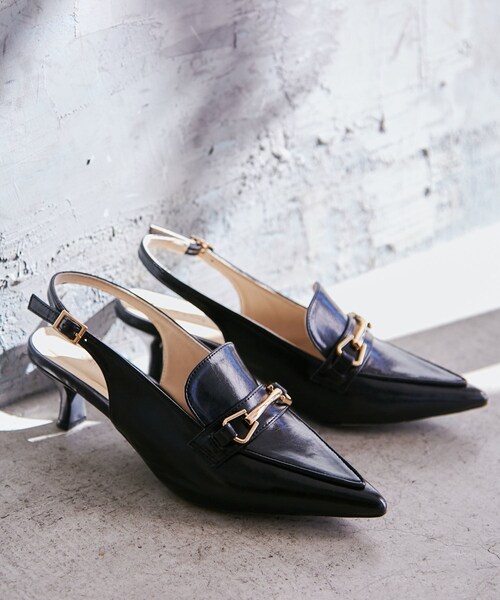 VIS（ビス）の「スリングバックビットパンプス（パンプス・レディース・ブラック/ダークブラウン系・L/M/S）」の3枚目の写真