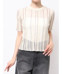 MURUA | シアーストライプニット(ニット/セーター)