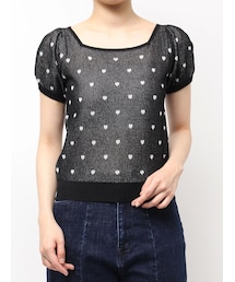 CALNAMUR | ハートジャガードコンパクトニット(Tシャツ/カットソー)