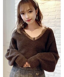 RESEXXY | 【WEB限定】リバーレースモヘアニットプルオーバー(ニット/セーター)