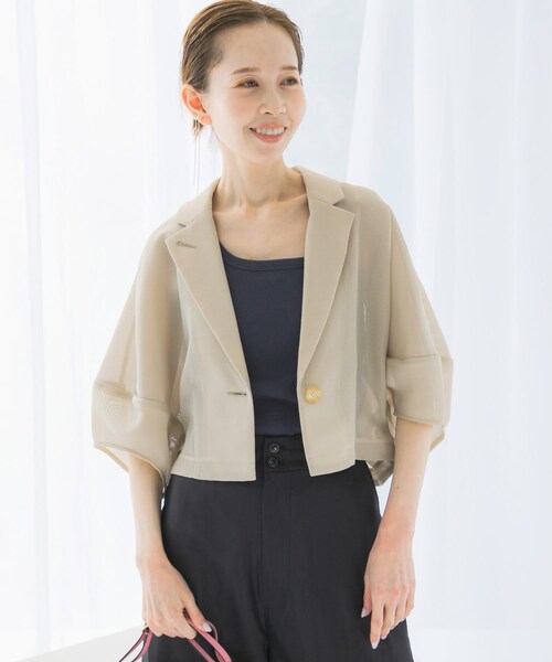 URBAN RESEARCH ROSSO（アーバンリサーチロッソ）の「抗菌防臭カップ付デザインタンクトップ（タンクトップ・レディース・off/greige/charcoal・FREE）」の11枚目の写真