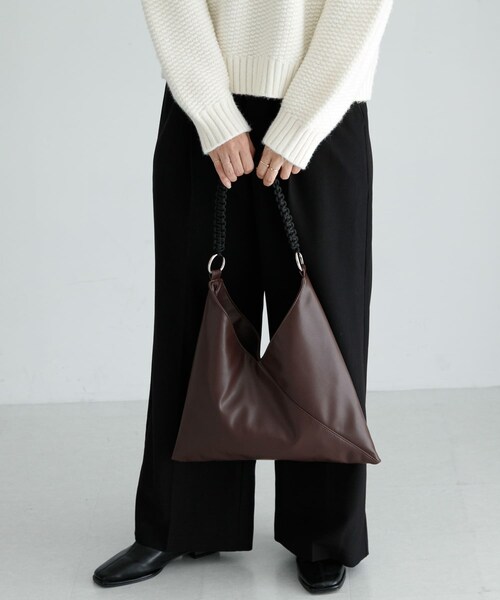 URBAN RESEARCH Sonny Label（アーバンリサーチサニーレーベル）の「トライアングル2WAYバッグ（ハンドバッグ・レディース・Lベージュ/ブラック/ブラウン・One）」の15枚目の写真