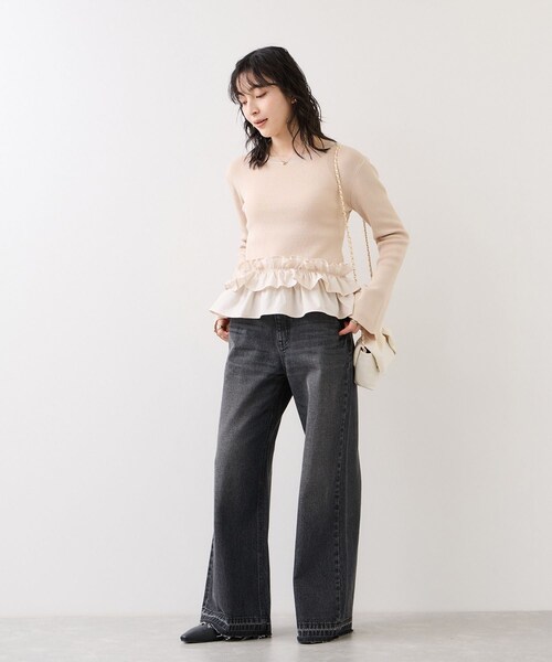 VIS(ビス)の「バギーワイドデニムパンツ(デニムパンツ・レディース・ブラック系/ブルー系・M/S/SS)」の17枚目の写真