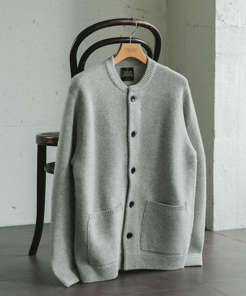 URBAN RESEARCH DOORS(アーバンリサーチドアーズ)の「ハミルトンウールガーターカーディガン(カーディガン/ボレロ・メンズ・GRAY/DARK RED/BLACK・M/L/XL)」の2枚目の写真