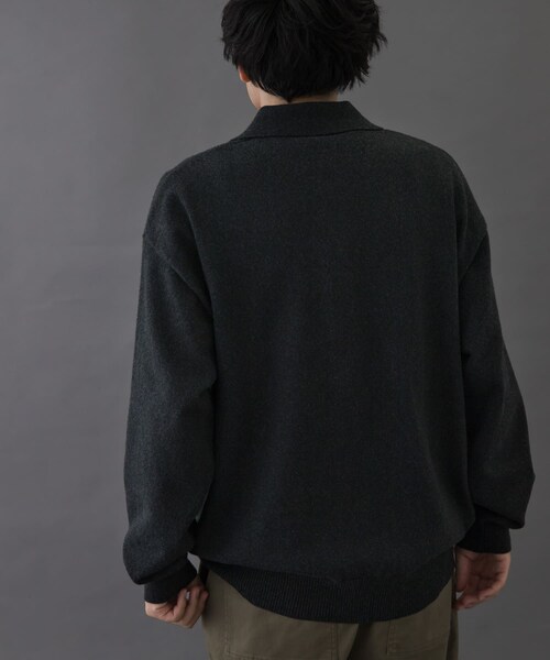 URBAN RESEARCH DOORS（アーバンリサーチドアーズ）の「FORK&SPOON　PROVORONEジップカーディガン（カーディガン/ボレロ・メンズ・CHARCOAL/BROWN・4/5）」の8枚目の写真