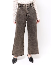 CALNAMUR | オーバーダイバックリボンデニムパンツ(デニムパンツ)