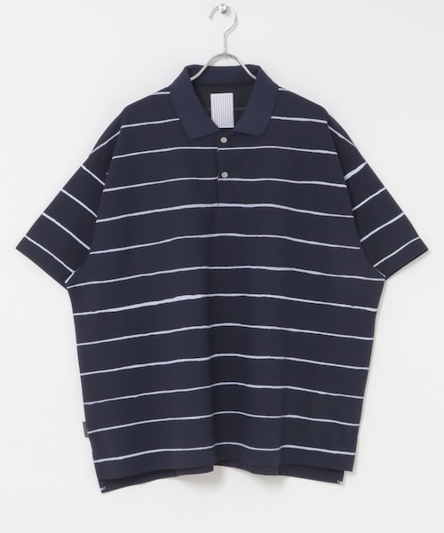 URBAN RESEARCH（アーバンリサーチ）の「SFC　SIDE STRIPE BIG POLO（ポロシャツ・メンズ・NAVY/WHITE/BLACK・M/L/XL/XXL）」の3枚目の写真