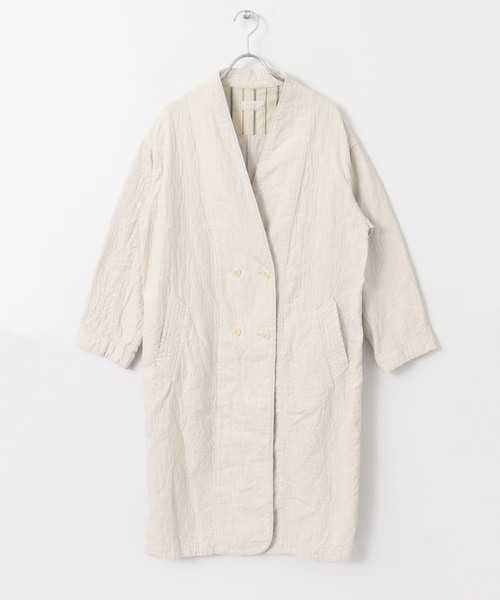 URBAN RESEARCH（アーバンリサーチ）の「ヴォロノイジャカードノーカラーコート（ノーカラージャケット・レディース・OFF/CHARCOAL・FREE）」の3枚目の写真