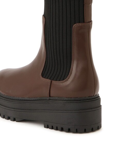 VIS(ビス)の「タンクソールサイドニットブーツ(ブーツ・レディース・ブラック/ブラウン・L/M/S)」の18枚目の写真