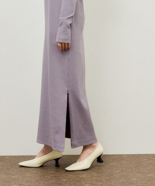 ADAM ET ROPE'（アダムエロペ）の「BOTANICAL DYED  DRESS（ワンピース・レディース・チャコール/キナリ/ラベンダー・1/2）」の14枚目の写真