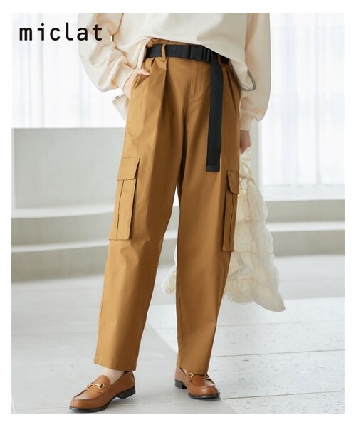 nissen（ニッセン）の「大きいサイズ　ベルト付カーゴパンツ　miclat（パンツ・レディース・ベージュ/黒・L/LL/3L/4L/5L/6L/8L/10L）」の17枚目の写真
