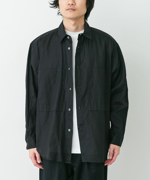URBAN RESEARCH DOORS(アーバンリサーチドアーズ)の「STILL BY HAND GARMENT-DYE OVER SHIRTS(シャツ/ブラウス・メンズ・SKY BLUE/ECRU/BLACK NAVY・46/48)」の18枚目の写真