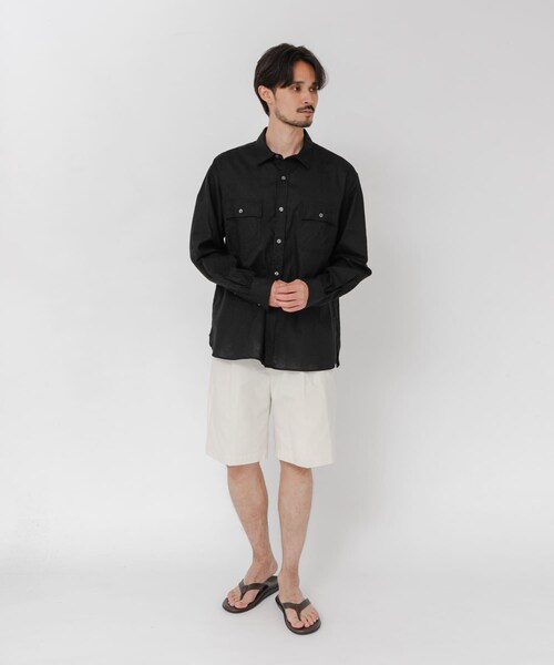 URBAN RESEARCH(アーバンリサーチ)の「『別注』BROOKS BROTHERS×URBAN RESEARCH SAFARI SHIRTS LONG-SLEEVE(シャツ/ブラウス・メンズ・BLACK/D.BRN・M/L/XL)」の7枚目の写真