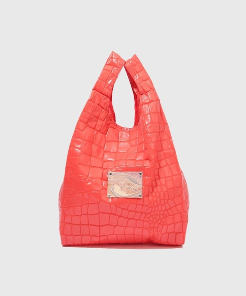 ADAM ET ROPE'(アダムエロペ)の「【HOLO MARKET/ホロマーケット】UMASETEYO Tote Bag(トートバッグ・メンズ・キナリ/ネイビー/オレンジ・F)」の3枚目の写真