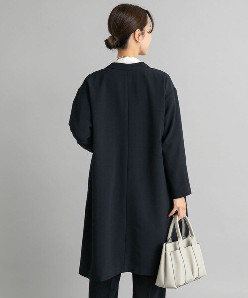 URBAN RESEARCH DOORS(アーバンリサーチドアーズ)の「ダブルクロスガウンコート(テーラードジャケット・レディース・L.BEIGE/NAVY・M)」の18枚目の写真