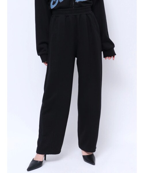 GYDA（ジェイダ）の「ボリュームワイドスウェットパンツ【SETUP着用可】（スウェットパンツ・レディース・グレー/ブラック/ベージュ/ライトグレー・F）」の9枚目の写真