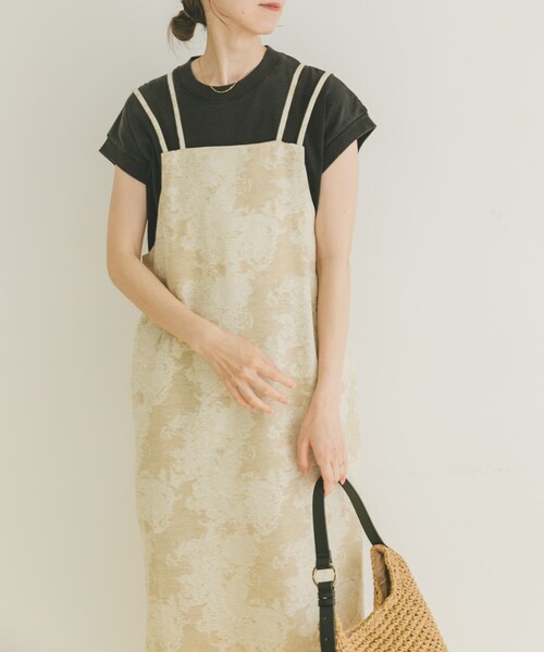 ITEMS URBANRESEARCH（アイテムズ アーバンリサーチ）の「ピグメントフレンチTシャツ（Tシャツ/カットソー・レディース・CML/GRY/BLK・FREE）」の7枚目の写真